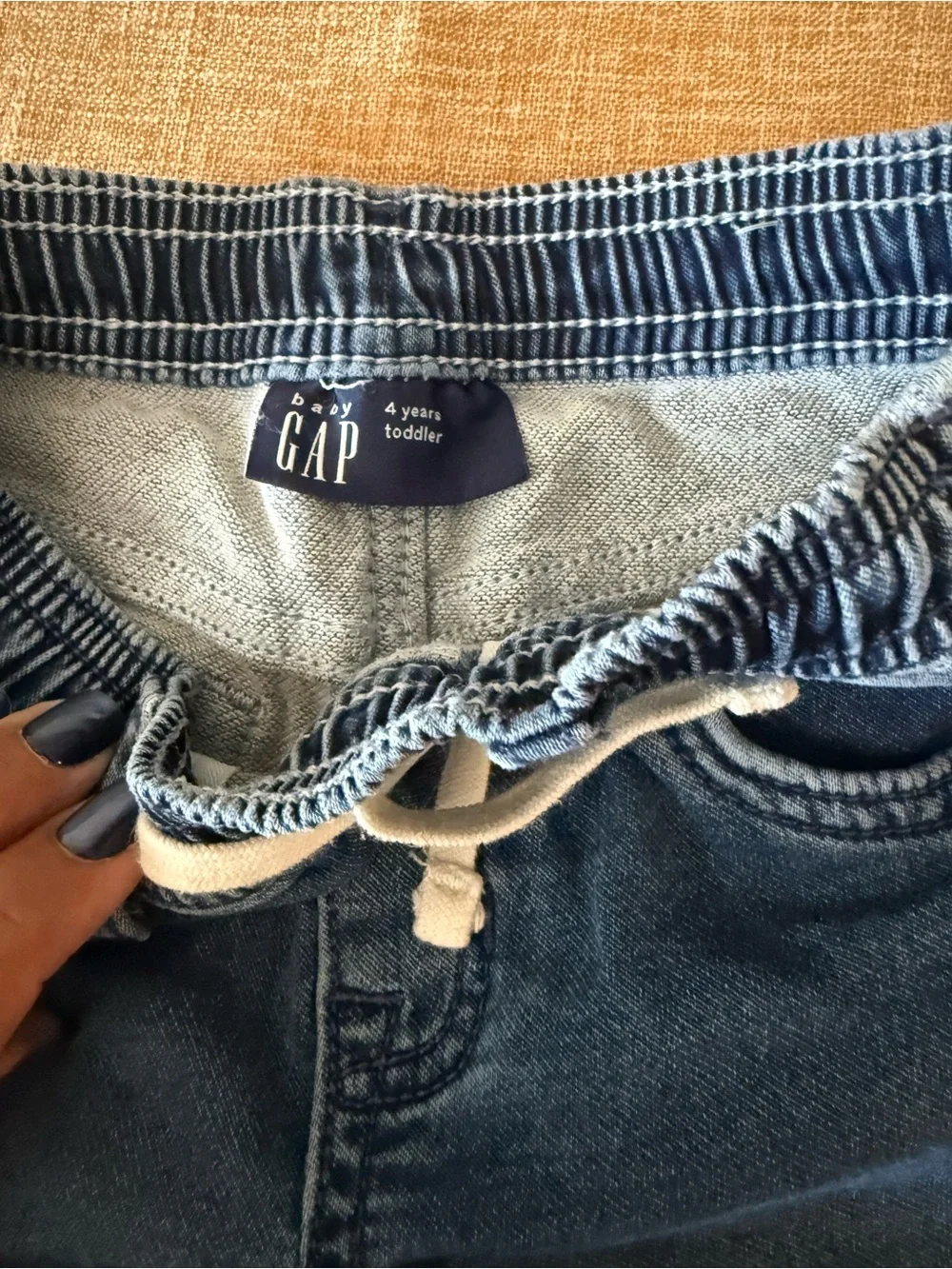 GAP Blue Toddler Elastic Waist Denim Pants